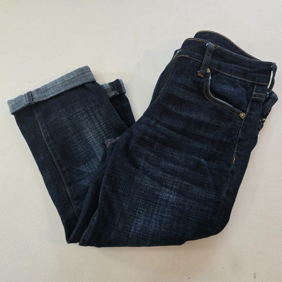 Kut From The Kloth Capri Women's 4 Blue Dark Wash Catherine Ankle Straight Leg - Picture 9 of 16